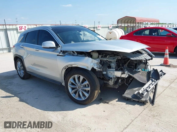 2021 Infiniti QX50 Luxe with VIN 3PCAJ5BA3MF120824, listed as a IAAI auction lot 41278149 with 52,104 mi miles and . Bid and sale history available at DreamBid. Image 1.