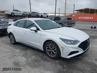 2021 Hyundai Sonata SEL with VIN 5NPEL4JA1MH071406, listed as a IAAI auction lot 41807387 with 22,234 mi miles. Bid and sale history available at carsss.com. Image 1.