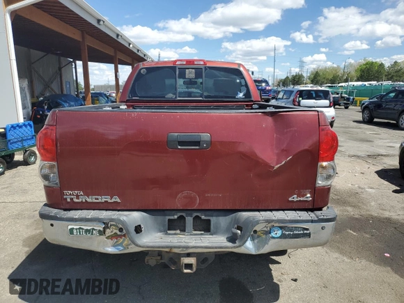 2008 Toyota Tundra with VIN 5TFBV54138X039226, listed as a Copart auction lot 54946555 with 119,825 mi miles and Salvage title. Bid and sale history available at DreamBid. Image 6.