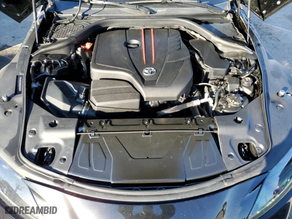 2022 Toyota GR Supra 2.0 with VIN WZ1DB2C08NW047883, listed as a Copart auction lot 84032614 with NaN miles and Salvage Title. Bid and sale history available at carsss.com. Image 11.