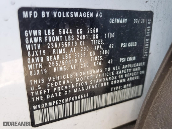 2021 Volkswagen ID.4 Pro with VIN WVGRMPE20MP056544, listed as a Copart auction lot 43246963 with 25,461 mi miles. Bid and sale history available at carsss.com. Image 15.