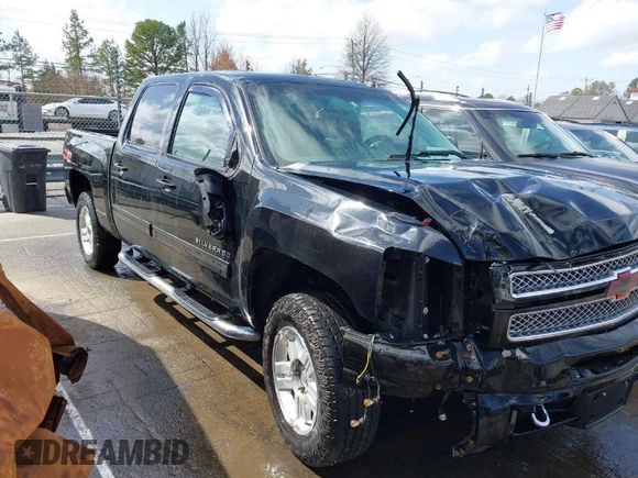 2013 Chevrolet Silverado 1500 LT with VIN 3GCPKSE71DG329253, listed as a IAAI auction lot 41723597 with 164,539 mi miles. Bid and sale history available at carsss.com. Image 1.