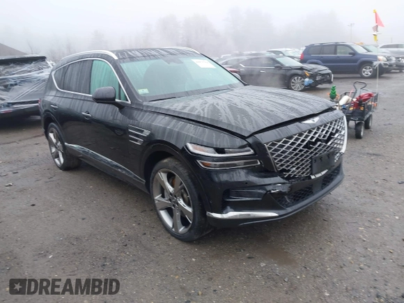 2024 Genesis GV80 with VIN KMUHCESC2RU168319, listed as a IAAI auction lot 41875754 with 33,286 mi miles and . Bid and sale history available at DreamBid. Image 1.