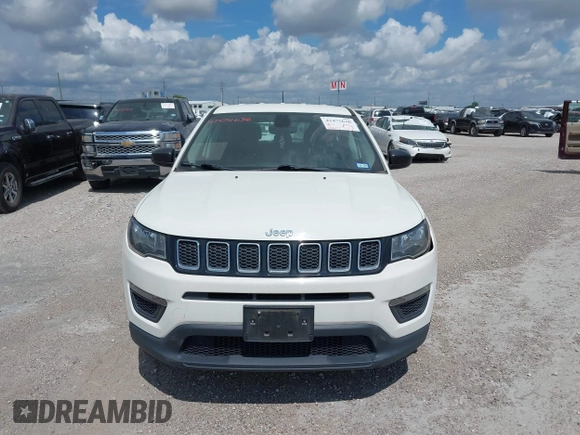 2018 Jeep Compass Sport with VIN 3C4NJCAB1JT151695, listed as a IAAI auction lot 42475636 with 77,607 mi miles and . Bid and sale history available at DreamBid. Image 12.