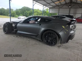 2015 Chevrolet Corvette Z06 3LZ with VIN 1G1YU2D69F5607553, listed as a Copart auction lot 58258254 with 0 mi miles and Salvage Title. Bid and sale history available at carsss.com. Image 2.