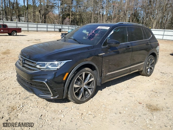 2022 Volkswagen Tiguan SEL R-Line with VIN 3VV4B7AX7NM108752, listed as a Copart auction lot 50031225 with 40,122 mi miles and Non Repairable. Bid and sale history available at carsss.com. Image 1.