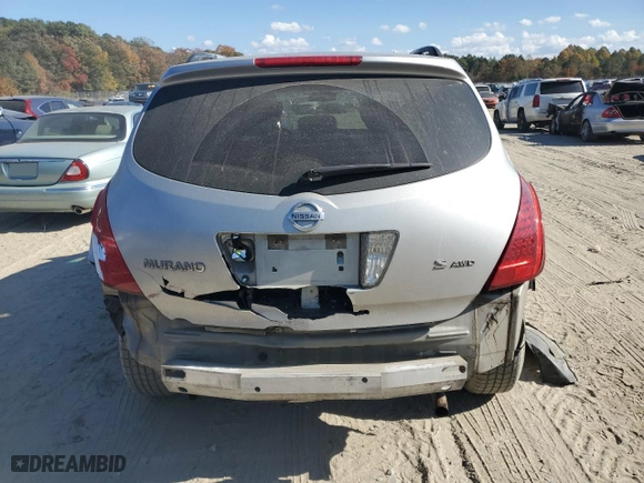 2007 Nissan Murano SL with VIN JN8AZ08W97W628007, listed as a Copart auction lot 77587824 with 194,803 mi miles and Salvage Title. Bid and sale history available at carsss.com. Image 6.