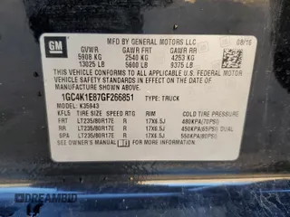 2016 Chevrolet Silverado 3500HD High Country with VIN 1GC4K1E87GF266851, listed as a Copart auction lot 88007765 with 393,263 mi miles and Salvage Title. Bid and sale history available at carsss.com. Image 12.