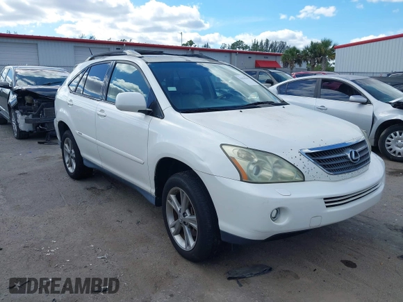 2007 Lexus RX 400h z VIN JTJGW31U372001820, wystawiony jako IAAI lot #41030399 z przebiegiem 91 386 mil mil oraz . Historia ofert i sprzedaży dostępna na DreamBid. Obrazek 1.