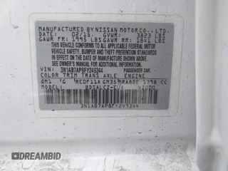 2015 Nissan Sentra S with VIN 3N1AB7AP8FY249344, listed as a IAAI auction lot 41891051 with 143,917 mi miles and . Bid and sale history available at DreamBid. Image 9.