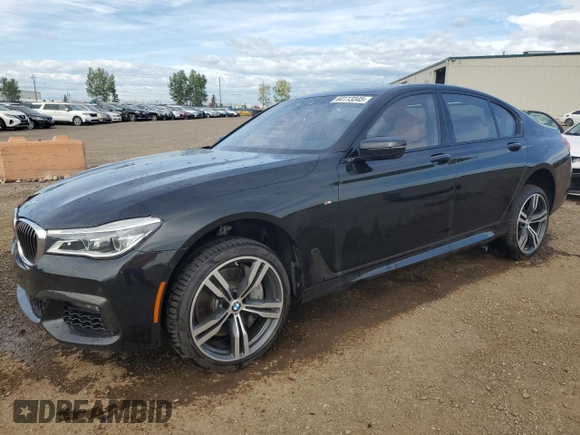 2019 BMW 7 Series 750i xDrive with VIN WBA7B0C53KG527537, listed as a Copart auction lot 64113345 with 36,820 mi miles and Salvage title. Bid and sale history available at DreamBid. Image 1.