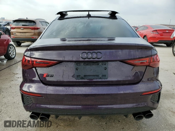 2023 Audi S3 Prestige z VIN WAUJ3DGYXPA054762, wystawiony jako Copart lot #55529074 z przebiegiem 13 684 mil mil oraz Szkody całkowita. Historia ofert i sprzedaży dostępna na DreamBid. Obrazek 6.