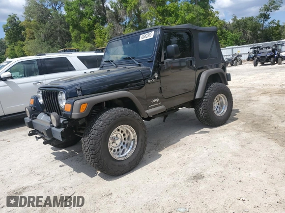 2006 Jeep Wrangler Sport with VIN 1J4FA49S36P704481, listed as a Copart auction lot 48362505 with 122,600 mi miles and Salvage Title. Bid and sale history available at carsss.com. Image 1.