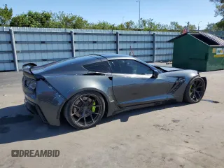 2018 Chevrolet Corvette Z06 2LZ with VIN 1G1YS2D61J5602328, listed as a Copart auction lot 57045475 with 71,441 mi miles and Salvage title. Bid and sale history available at DreamBid. Image 3.