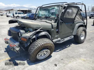 1997 Jeep Wrangler SE with VIN 1J4FY29P2VP438901, listed as a Copart auction lot 63812924 with 0 mi miles and Salvage Title. Bid and sale history available at carsss.com. Image 1.