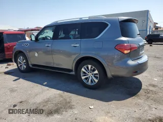 2017 Infiniti QX80 with VIN JN8AZ2NE4H9155253, listed as a Copart auction lot 61476684 with 116,579 mi miles and Salvage Title. Bid and sale history available at carsss.com. Image 2.