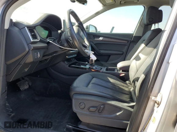 2021 Audi Q5 Premium Plus with VIN WA1BAAFY6M2004339, listed as a Copart auction lot 58202305 with 82,446 mi miles and Salvage title. Bid and sale history available at DreamBid. Image 7.