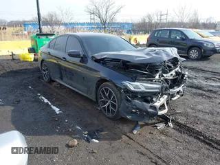 2021 BMW 5 Series 540i xDrive with VIN WBA73BJ07MWW98297, listed as a IAAI auction lot 41476777 with 47,693 mi miles and . Bid and sale history available at DreamBid. Image 1.