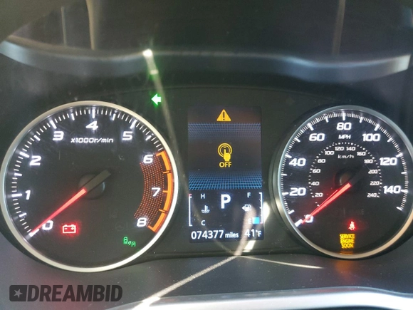 2022 Mitsubishi Eclipse Cross SE with VIN JA4ASWAA9NZ001766, listed as a Copart auction lot 41745525 with 74,377 mi miles and Salvage title. Bid and sale history available at DreamBid. Image 9.