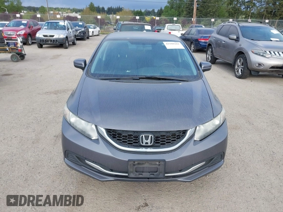 2014 Honda Civic LX with VIN 19XFB2F57EE240843, listed as a IAAI auction lot 42108281 with 255,157 mi miles and . Bid and sale history available at carsss.com. Image 12.
