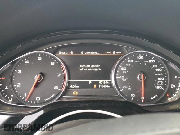 2016 Audi A8 3.0T with VIN WAU34AFD6GN010205, listed as a Copart auction lot 82362184 with 118,464 mi miles and Salvage Title. Bid and sale history available at DreamBid. Image 9.
