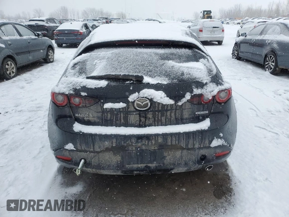 2023 Mazda 3 S Carbon Edition with VIN JM1BPBLM1P1614736, listed as a Copart auction lot 46285155 with 56,830 mi miles and Salvage Title. Bid and sale history available at DreamBid. Image 6.