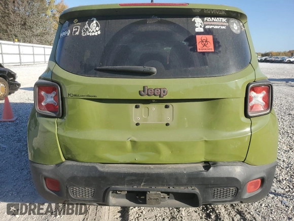 2016 Jeep Renegade Latitude with VIN ZACCJABW7GPC82868, listed as a Copart auction lot 75695084 with 109,790 mi miles and Salvage Title. Bid and sale history available at DreamBid. Image 6.