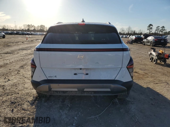 2024 Hyundai Kona Limited with VIN KM8HE3A30RU041860, listed as a Copart auction lot 47130005 with 17,165 mi miles and Salvage Title. Bid and sale history available at carsss.com. Image 6.