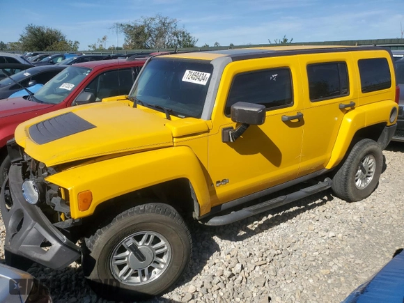 2006 Hummer H3 with VIN 5GTDN136568146180, listed as a Copart auction lot 72459434 with 203,936 mi miles and Salvage Title. Bid and sale history available at carsss.com. Image 1.
