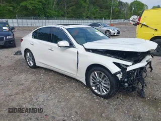 2021 Infiniti Q50 Luxe z VIN JN1EV7BP7MM700965, wystawiony jako IAAI lot #41998024 z przebiegiem 44 897 mil mil oraz . Historia ofert i sprzedaży dostępna na DreamBid. Obrazek 1.