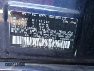 2013 Subaru Legacy Premium with VIN 4S3BMBG67D3005428, listed as a Copart auction lot 82422054 with 155,986 mi miles and Salvage Title. Bid and sale history available at DreamBid. Image 14.