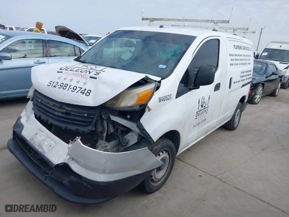 2015 Chevrolet City Express Cargo Van LS with VIN 3N63M0YN4FK719591, listed as a IAAI auction lot 41581603 with 163,778 mi miles. Bid and sale history available at carsss.com. Image 2.