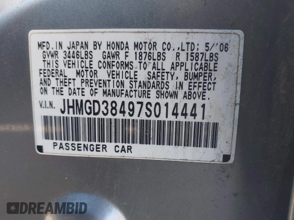 2007 Honda Fit с VIN JHMGD38497S014441, выставлен на аукционе IAAI как лот 41987759 с пробегом 110 070 миль миль и . История ставок и продаж доступна на DreamBid. Изображение 9.