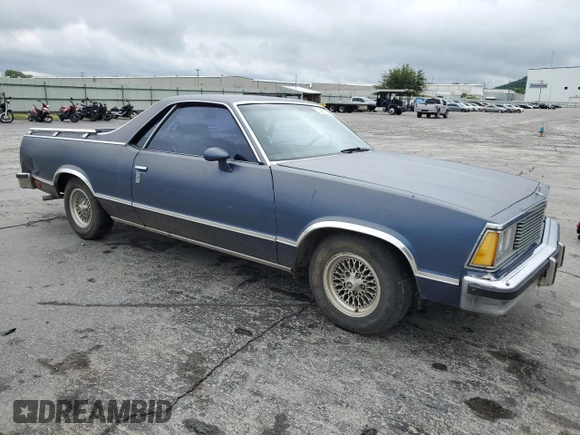 1981 Chevrolet El Camino z VIN 1GCCW80H0BD478009, wystawiony jako Copart lot #55471785 z przebiegiem 2 013 mil mil oraz Szkoda całkowita • Salvage title. Historia ofert i sprzedaży dostępna na DreamBid. Obrazek 4.