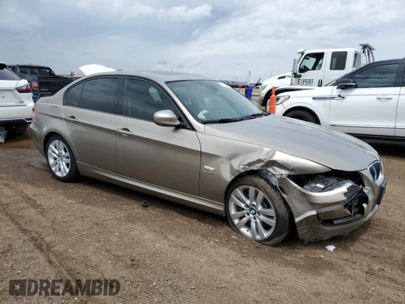 2011 BMW 3 Series 335i xDrive with VIN WBAPL5C56BA920865, listed as a Copart auction lot 57619265 with 102,448 mi miles and Salvage title. Bid and sale history available at DreamBid. Image 4.