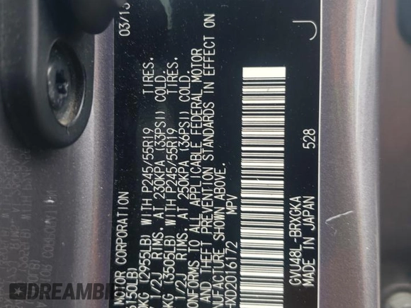 2013 Toyota Highlander Hybrid Limited with VIN JTEDC3EHXD2016172, listed as a Copart auction lot 72417304 with 173,753 mi miles and Salvage Title. Bid and sale history available at carsss.com. Image 12.