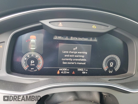 2019 Audi A7 Prestige with VIN WAUS2AF22KN058454, listed as a Copart auction lot 45555485 with 44,306 mi miles and Salvage Title. Bid and sale history available at carsss.com. Image 9.