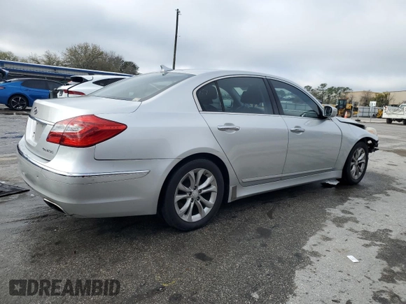 2013 Hyundai Genesis 3.8L z VIN KMHGC4DD8DU216781, wystawiony jako Copart lot #46666945 z przebiegiem Nie podano mil oraz Szkoda całkowita • Salvage title. Historia ofert i sprzedaży dostępna na DreamBid. Obrazek 3.