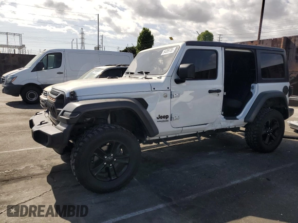 2019 Jeep Wrangler Unlimited Sport Altitude with VIN 1C4HJXDG2KW675235, listed as a Copart auction lot 54389785 with 88,825 mi miles and Salvage title. Bid and sale history available at DreamBid. Image 1.