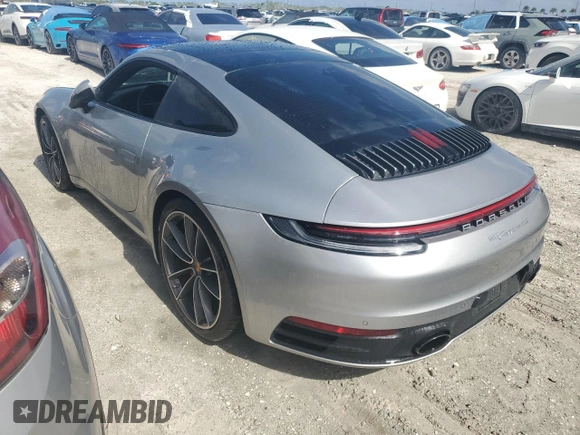 2021 Porsche 911 Carrera S with VIN WP0AB2A9XMS221638, listed as a Copart auction lot 73923744 with 0 mi miles and Salvage Title. Bid and sale history available at carsss.com. Image 2.