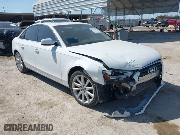2013 Audi A4 Premium Plus z VIN WAUFFAFL2DN007960, wystawiony jako IAAI lot #42017057 z przebiegiem 104 347 mil mil oraz . Historia ofert i sprzedaży dostępna na DreamBid. Obrazek 1.
