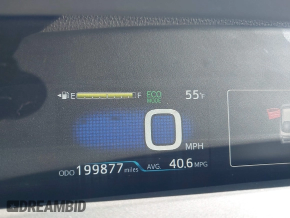 2017 Toyota Prius Two with VIN JTDKBRFU2H3042763, listed as a IAAI auction lot 41946566 with 199,877 mi miles. Bid and sale history available at carsss.com. Image 7.
