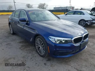 2019 BMW 5 Series 530e iPerformance with VIN WBAJA9C52KB398782, listed as a IAAI auction lot 41902660 with 37,857 mi miles. Bid and sale history available at carsss.com. Image 1.