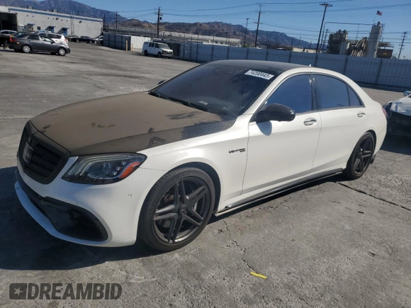 2018 Mercedes-Benz S 63 AMG with VIN WDDUG8JB6JA418611, listed as a Copart auction lot 74200443 with 43,380 mi miles and . Bid and sale history available at DreamBid. Image 1.