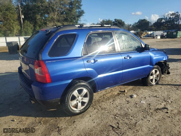 2009 Kia Sportage LX with VIN KNDJF724497581731, listed as a Copart auction lot 85274414 with 190,340 mi miles and Salvage Title. Bid and sale history available at carsss.com. Image 3.