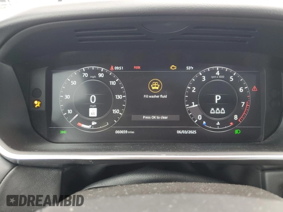 2020 Land Rover Range Rover Sport HST with VIN SALWS2RUXLA885448, listed as a Copart auction lot 47314015 with 60,659 mi miles and Salvage title. Bid and sale history available at DreamBid. Image 9.