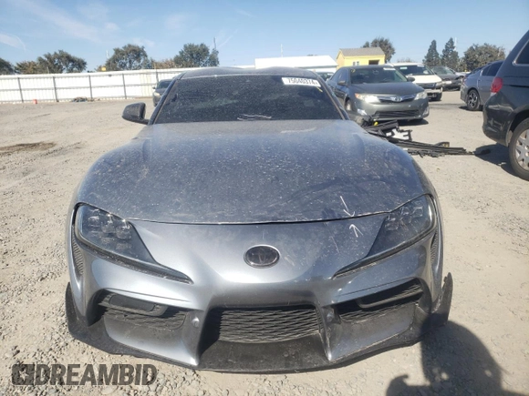 2022 Toyota GR Supra 3.0 with VIN WZ1DB0C01NW048328, listed as a Copart auction lot 75040374 with 0 mi miles and Salvage Title. Bid and sale history available at carsss.com. Image 5.