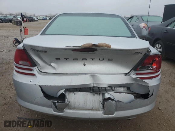 2006 Dodge Stratus SXT z VIN 1B3EL46X06N127823, wystawiony jako Copart lot #86855884 z przebiegiem 120 660 mil mil oraz Szkoda całkowita • Salvage title. Historia ofert i sprzedaży dostępna na DreamBid. Obrazek 6.
