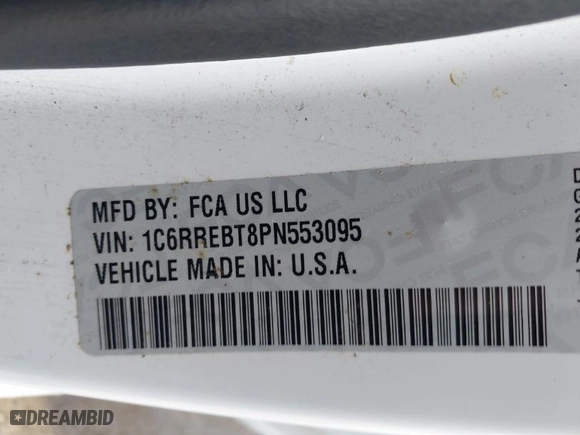 2023 Ram 1500 Lone Star with VIN 1C6RREBT8PN553095, listed as a IAAI auction lot 41647688 with 18,574 mi miles. Bid and sale history available at carsss.com. Image 9.