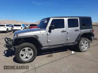 2018 Jeep Wrangler JK Unlimited Sahara with VIN 1C4HJWEGXJL918332, listed as a Copart auction lot 44806915 with 68,748 mi miles and Salvage Title. Bid and sale history available at carsss.com. Image 1.